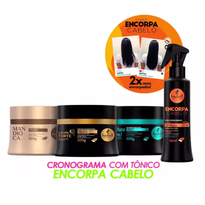 Imagem do produto Haskell Cronograma Cabelos Cacheados 300g + Tônico Encorpa