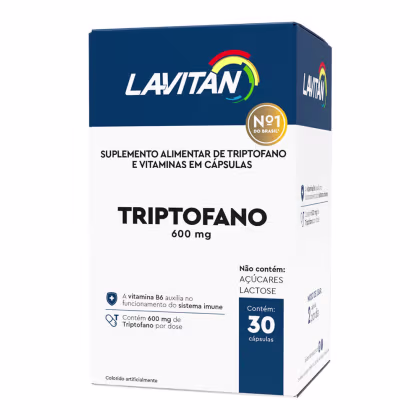 Imagem do produto Cimed Lavitan Triptofano 600mg - Suplemento Alimentar (30 Cápsulas)
