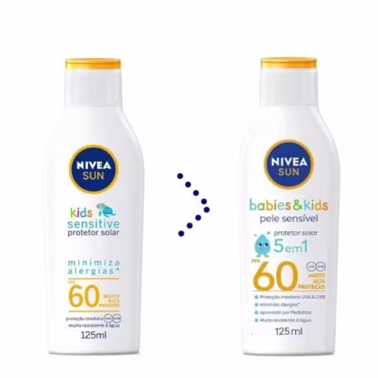 Imagem do produto Protetor Solar Nivea Sun Babies & Kids FPS 60 5 em 1 com 100ml