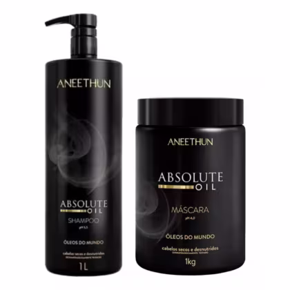 Imagem do produto KIT ABSOLUTE OIL SHAMPOO 1L E MÁSCARA 1KG  - ANEETHUN