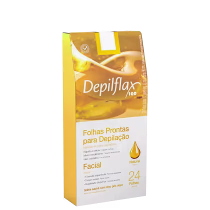 Imagem do produto Depilflax Natural - Folhas Prontas para Depilação Facial (24 Unidades)