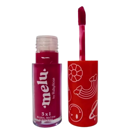 Blush Batom e Sombra Ruby Rose Melu 3x1 Darling, 4,1ml.