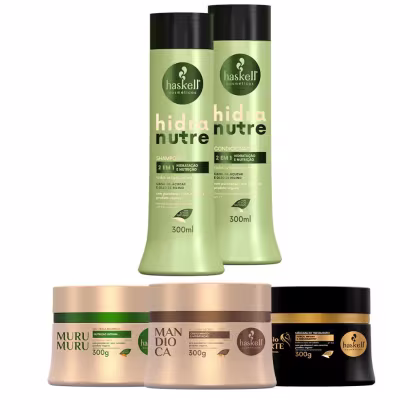 Imagem do produto Kit Haskell Shp/Cond Hidranutre +Máscaras Mand Muru Cav 300g