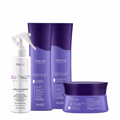 Imagem do produto Kit Amend Specialist Blonde Shampoo Condicionador Máscara e Fluído Antiumidade (4 produtos)