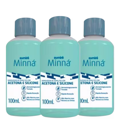 Imagem do produto Kit Minná Acetona e Silicone (3 Unidades)