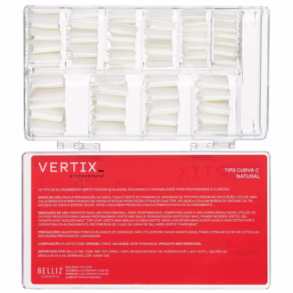 Imagem do produto Vertix Pro Nails Curva C - Tips para Alongamento de Unha (500 Unidades)