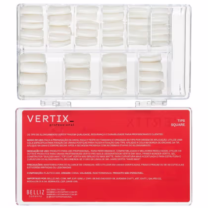 Imagem do produto Vertix Pro Nails Square - Tips para Alongamento de Unha (500 Unidades)