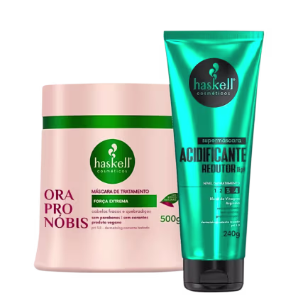 Imagem do produto Máscara Haskell Ora Pro Nóbis 500g + Acidificante 240g