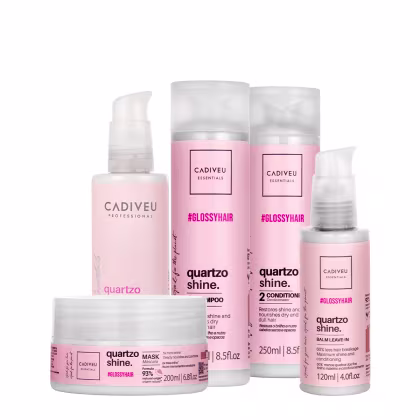 Imagem do produto Kit Cadiveu Professional Quartzo Shine Shampoo Condicionador Balm Máscara e Protein Hair Cream (5 produtos)