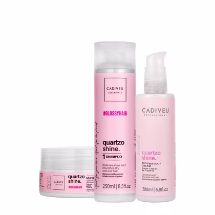 Imagem do produto Kit Cadiveu Essentials Quartzo Shine Shampoo Máscara e Protein Hair Cream (3 produtos)