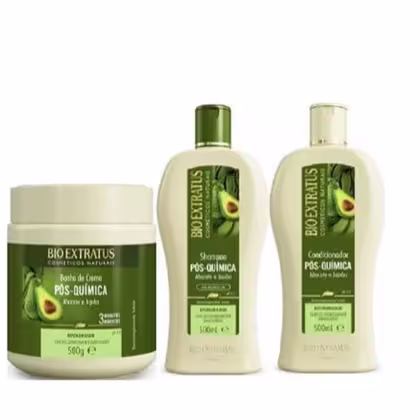 Imagem do produto Kit Bio Extratus Pós-Química Tratamento Plus (3 Produtos)