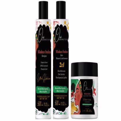Imagem do produto Oxê Cosmetics Minhas Ondas Shampoo e Balm Máscara Hidratante e Modelador de Cachos