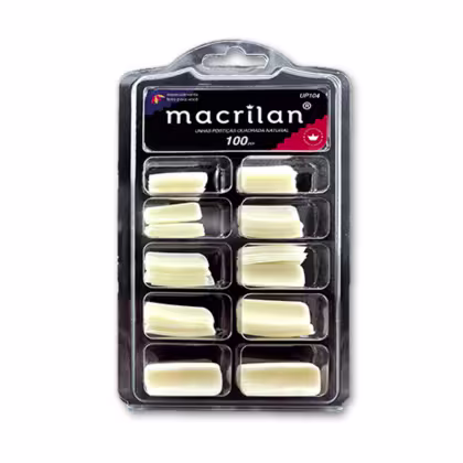 Imagem do produto Macrilan Quadrada Natural - Unhas Postiças (100 Unidades)