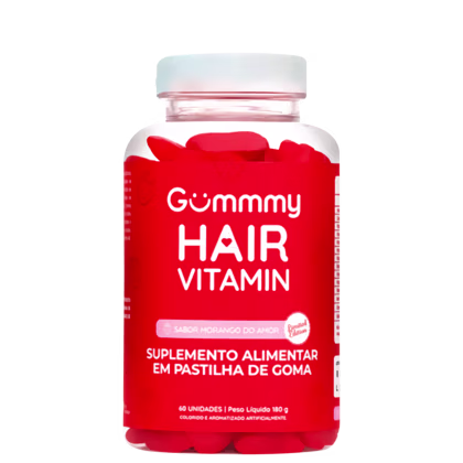 Imagem do produto Gummy Hair Vitamin Morango do Amor - Suplemento Alimentar em Goma 180g
