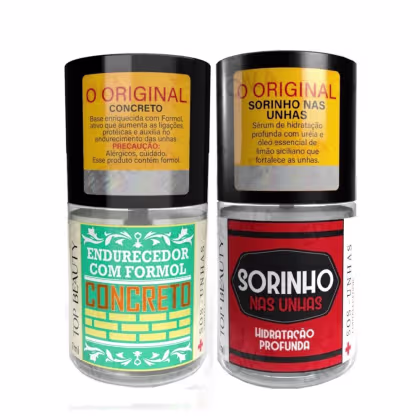 Imagem do produto Kit Base de Unha Top Beauty  Concreto + Hidrartante Sorinho nas Unhas