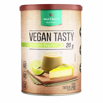 Suplemento Alimentar em Pó Nutrify Vegan Tasty Proteína Vegetal 20g Torta de Limão 420g.