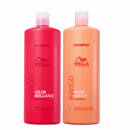 Shampoo Invigo Color Brilliance e shampoo Nutri-Enrich da marca Wella Professionals.