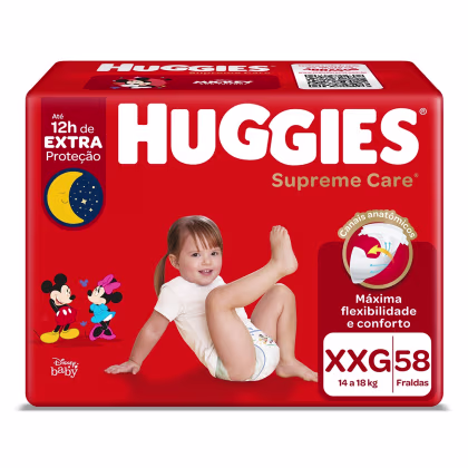 Imagem do produto Fralda Huggies Supreme Care XXG 58 Unidades