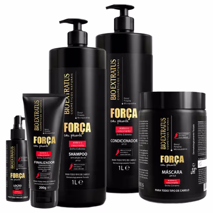 Imagem do produto Kit Bio Extratus Força com Pimenta Completo Salão (5 Produtos)