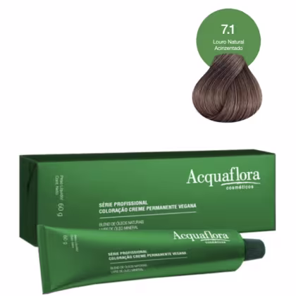Imagem do produto Coloração Creme Acquaflora Vegana 7.1 Louro Natural Acinzentado 60g