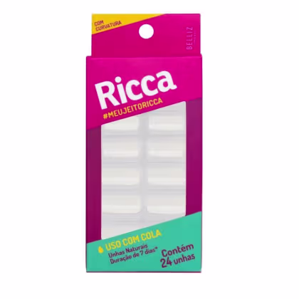 Unhas Postiças com Curvatura, da marca Ricca.
