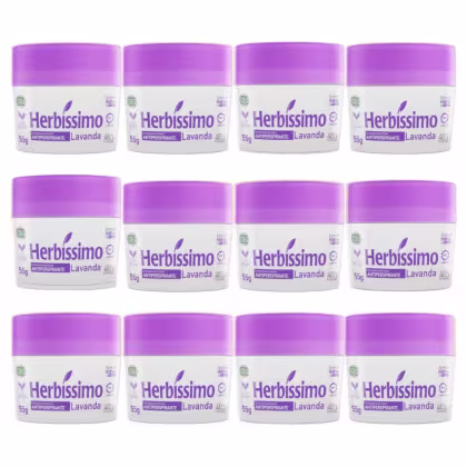 Imagem do produto Kit 12 Desodorante Creme Herbissimo Lavanda Antitranspirante 55g