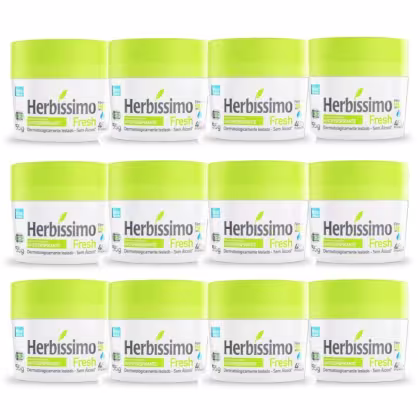 Imagem do produto Kit 12 Desodorante Creme Herbissimo Fresh Antitranspirante 55g