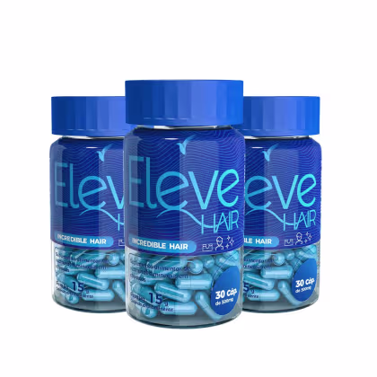 Imagem do produto Kit 3 Vitaminas P/ Cabelo e Barba 90 Caps Eleve Life