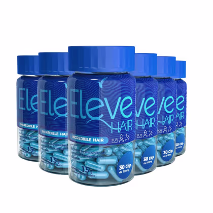 Imagem do produto Kit 6 Vitaminas P/ Cabelo e Barba 180 Caps Eleve Life