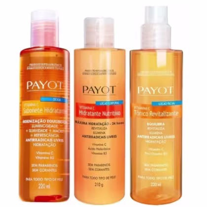Imagem do produto Kit Payot Complexo Vitamina C - Sabonete Líquido 220ml + Tônico Facial 220ml + Loção Hidratante Corporal 210g
