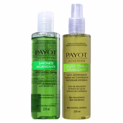 Imagem do produto Kit Payot Acnederm - Sabonete Higienizante Liquido 210ml + Tônico Estabilizante Facial 220ml (2 Produtos)
