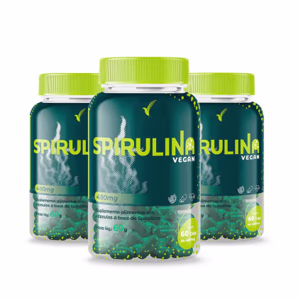 Imagem do produto Kit Spirulina - 90 dias - 180 cápsulas + Ebook