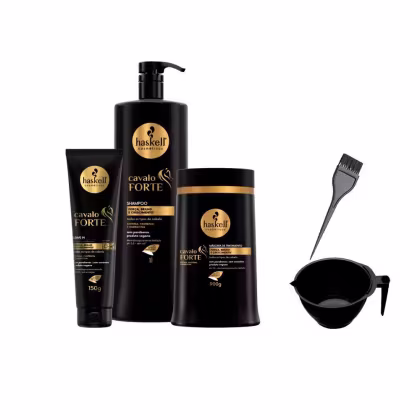 Imagem do produto Kit Haskell Cavalo Forte Shp 1L Máscara 900g Leave +Cumbuca