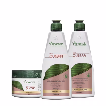 Imagem do produto Kit Arvensis Anti-Quebra Shampoo Condicionador e Máscara (3 produtos)