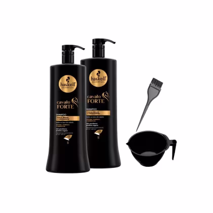 Imagem do produto Kit 2 Shampoos Haskell Cavalo Forte Crescimento 1L +Cumbuca