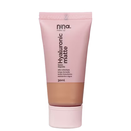 Base Líquida  Nina Makeup Hyaluronic Matte de 30ml