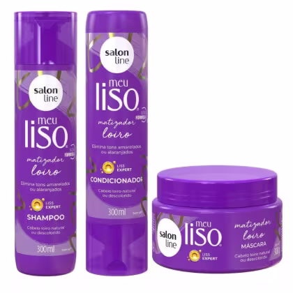 Imagem do produto Kit Salon Line Meu Liso Matizador Loiro C/3