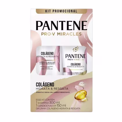 Imagem do produto Shampoo 300ml + Condicionador 150ml Pantene Colágeno Hidrata e Resgata