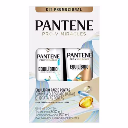 Imagem do produto Shampoo 300ml + Condicionador 150ml Pantene Pro-v Equilíbrio Raiz e Pontas