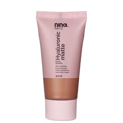 Base Líquida  Nina Makeup Hyaluronic Matte de 30ml