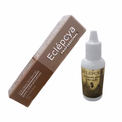 Imagem do produto Kit Eclépcya Coloração para Sobrancelhas Marrom Escuro + Oxidante (2 Produtos)