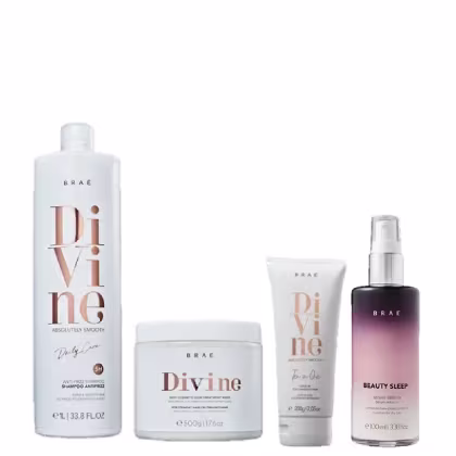 Imagem do produto Kit Braé Divine Anti-Frizz + Ten In One + Beauty Sleep (4 Produtos)