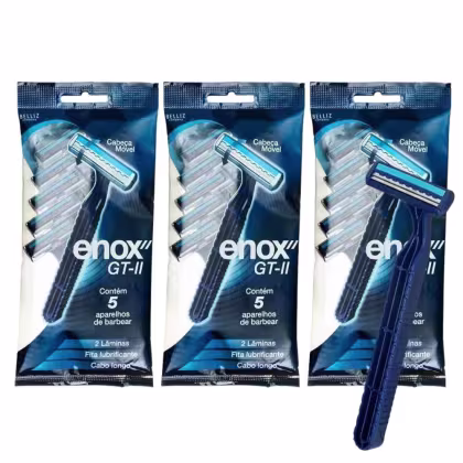 Imagem do produto Kit Aparelho de Barbear Descartável Enox Gt-2 Cód.1758 C/3