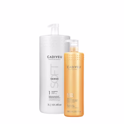 Imagem do produto Kit Cadiveu Professional Soft Sense Shampoo e Nutri Glow Máscara (2 produtos)
