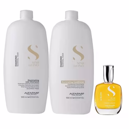 Imagem do produto Kit Banho de Brilho Alfaparf Semi Di Lino Diamond Grande