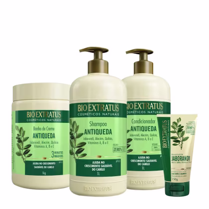 Imagem do produto Kit Bio Extratus Jaborandi Antiqueda Shampoo Litro Condicionador Máscara e Finalizador (4 produtos)