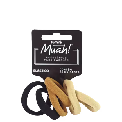 Imagem do produto Muah! Meia Calça Cores Básicas - Elástico de Cabelo (6 Unidades)