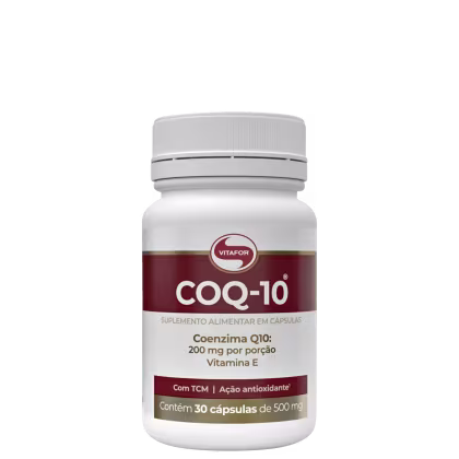 Suplemento Vitamínico Coenzima Q10, da marca Vitafor.