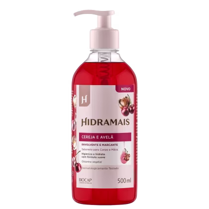 Imagem do produto Hidramais Cereja e Avelã Corpo e Mãos - Sabonete Líquido 500ml