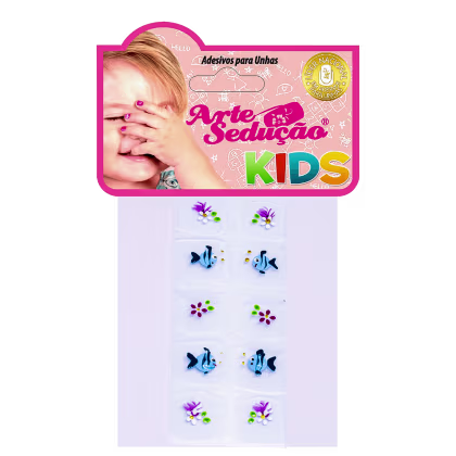Imagem do produto Kit Adesivos De Unha Kids Artesanal (5 Cartelas)